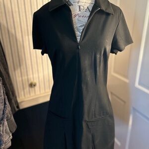 H&M Divided ZIP-FRONT DRESS WITH COLLAR Size Medium